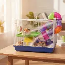 AI Generated Promotional Hamster Cage with Hamsters