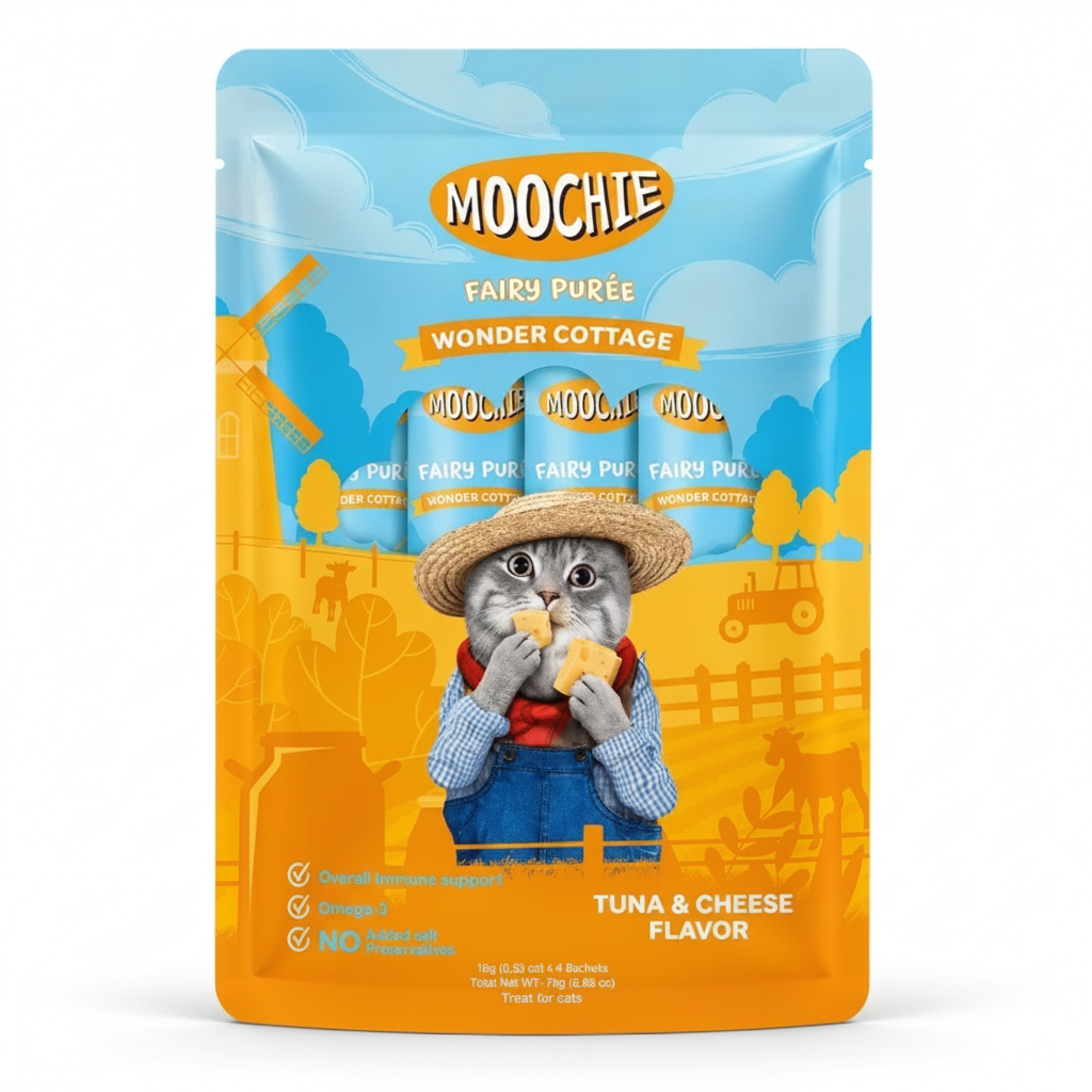 Mochi Very Puree Cat Treats with Tuna & Cheese 75 g