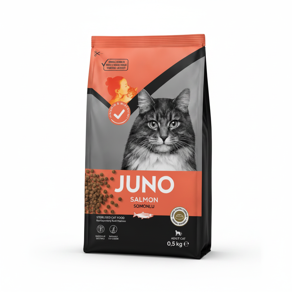 Juno Sterilised Cat Dry Food with Fish & Rice 2 kg