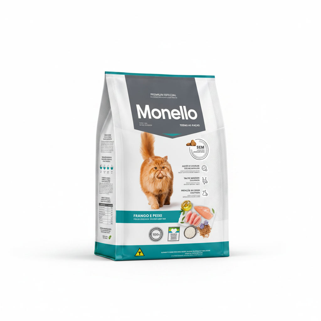 Monello Hairball Control Dry Cat Food with Chicken & Fish