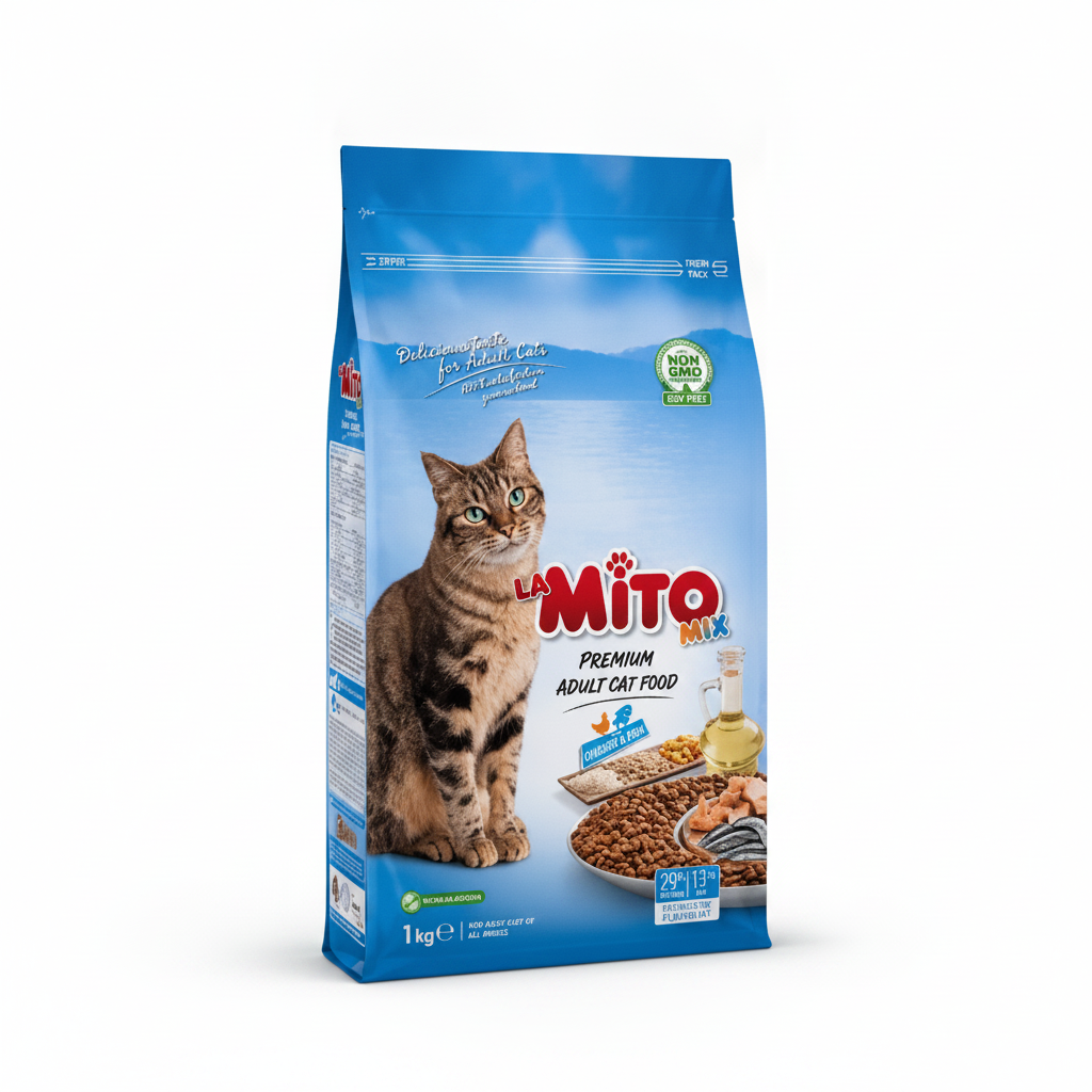La Mito Mix Dry Cat Food with Chicken & Fish 1 kg