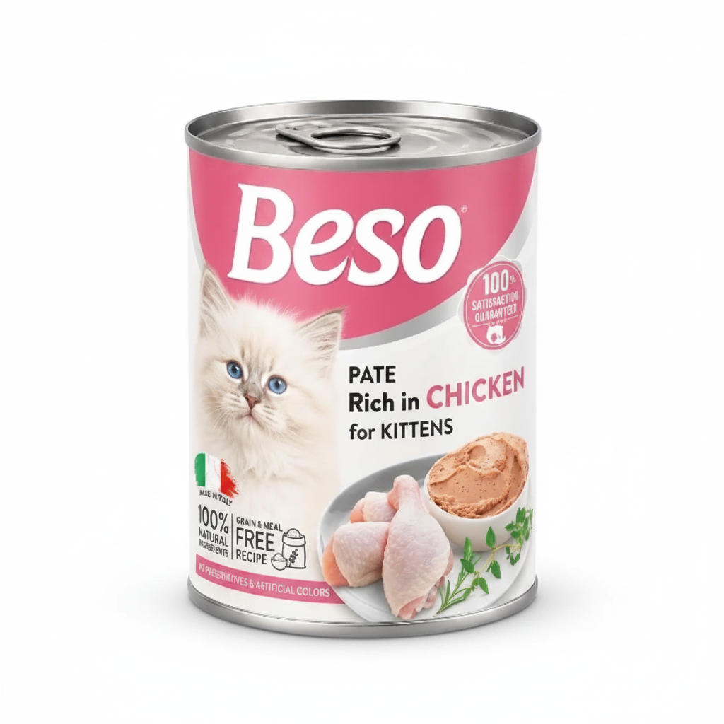 Beso Kitten Pate Wet Food with Chicken 400g