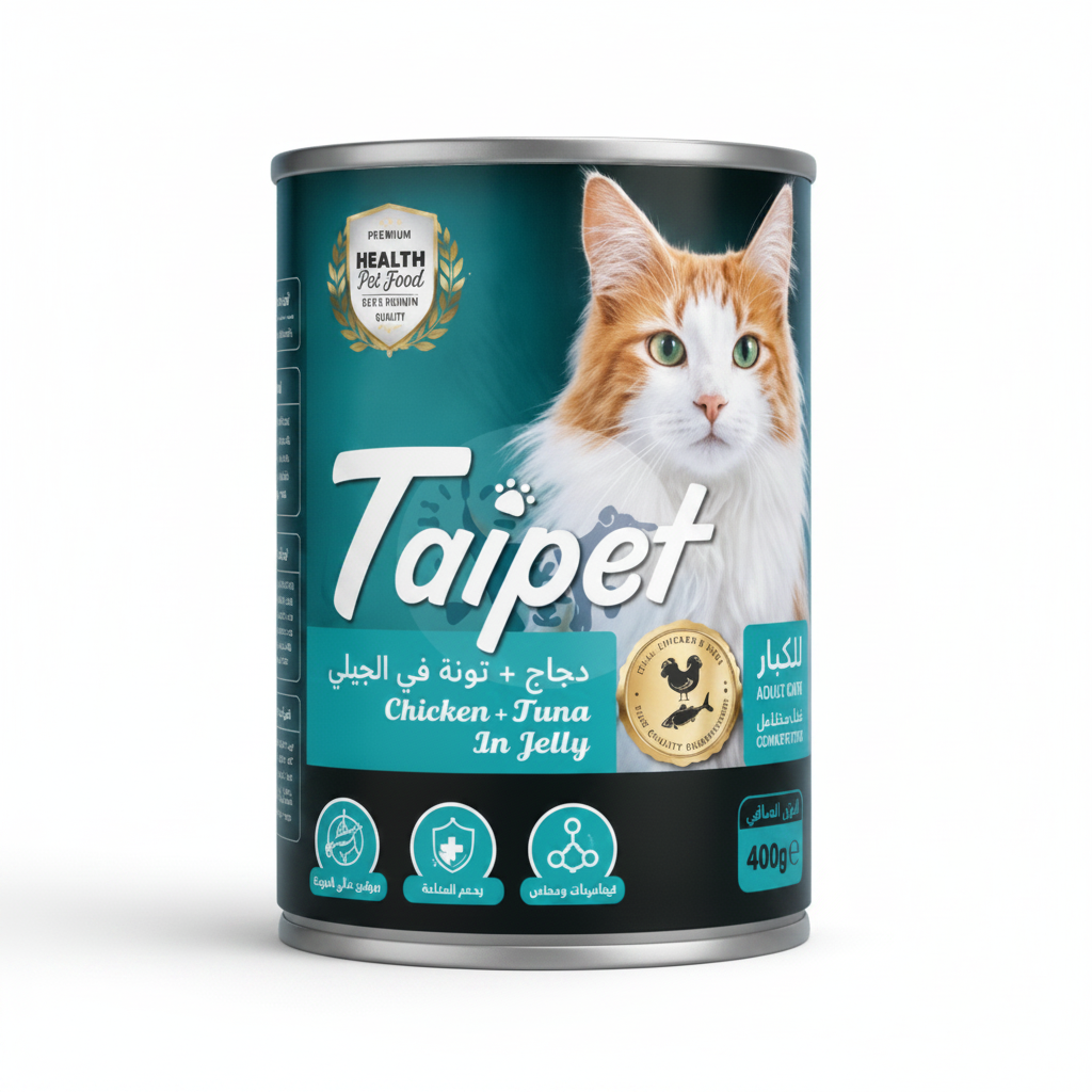 Taipet Wet Cat Food with Chicken & Tuna in Gravy 400g