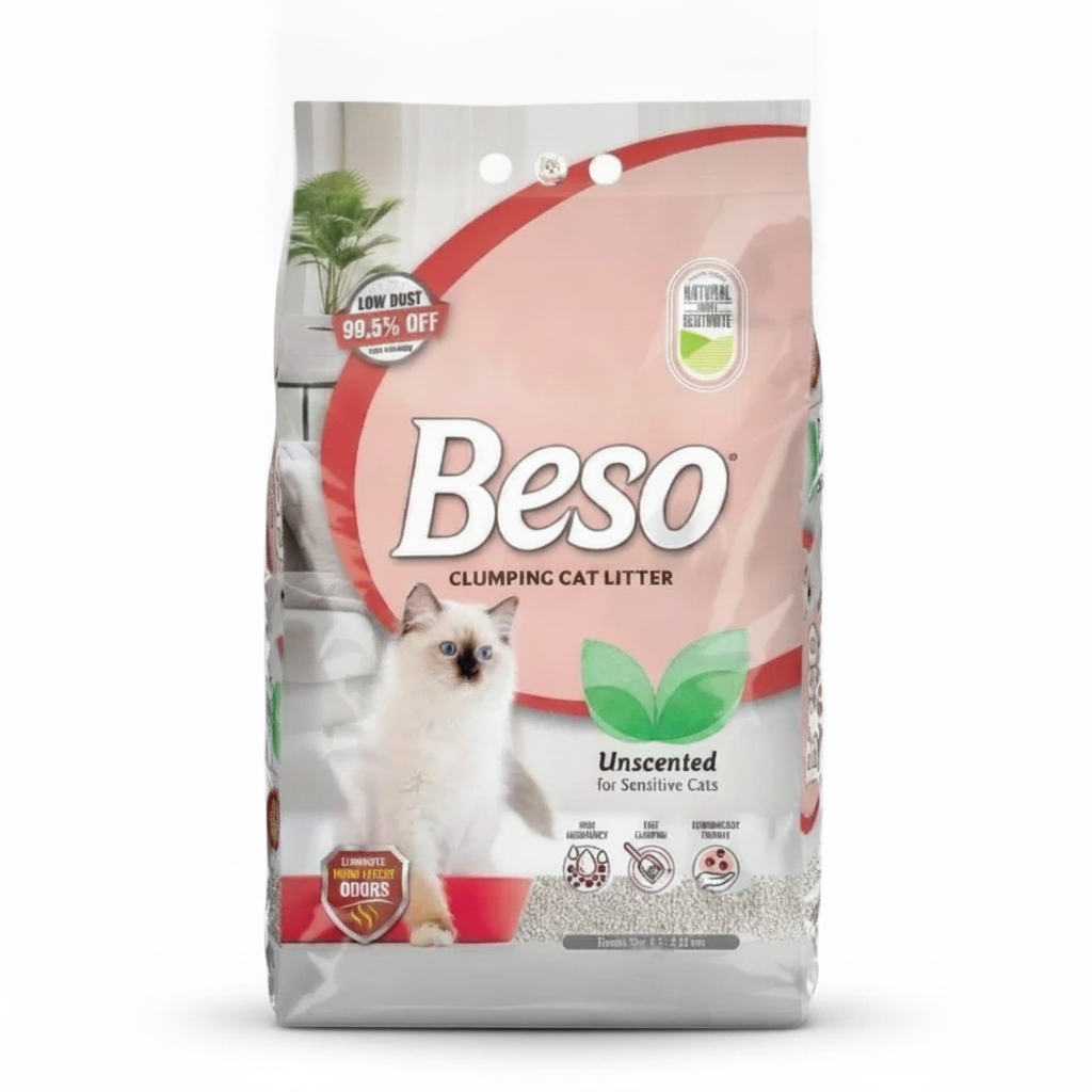Beso Natural Unscented Cat Litter 5 L