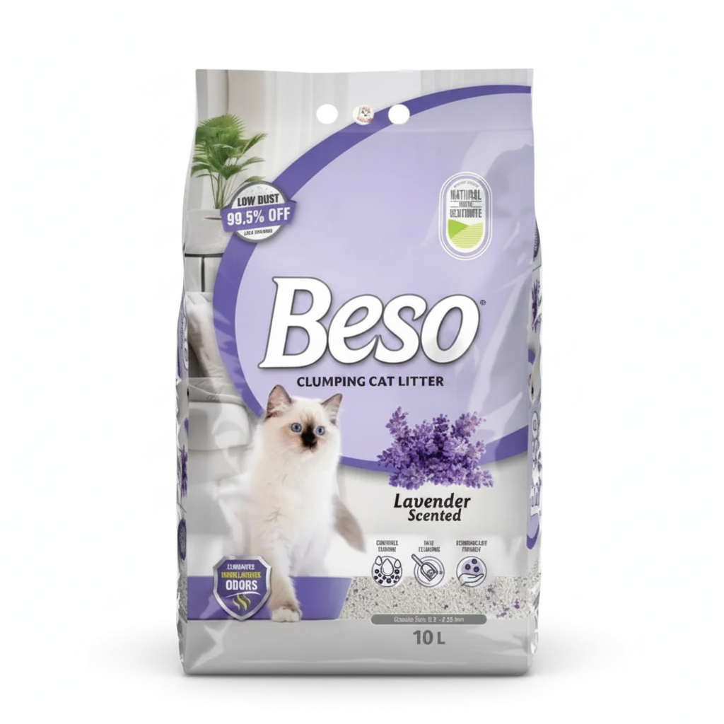 بيسو تراب قطط معطر برائحة اللافندر 10  لتر
