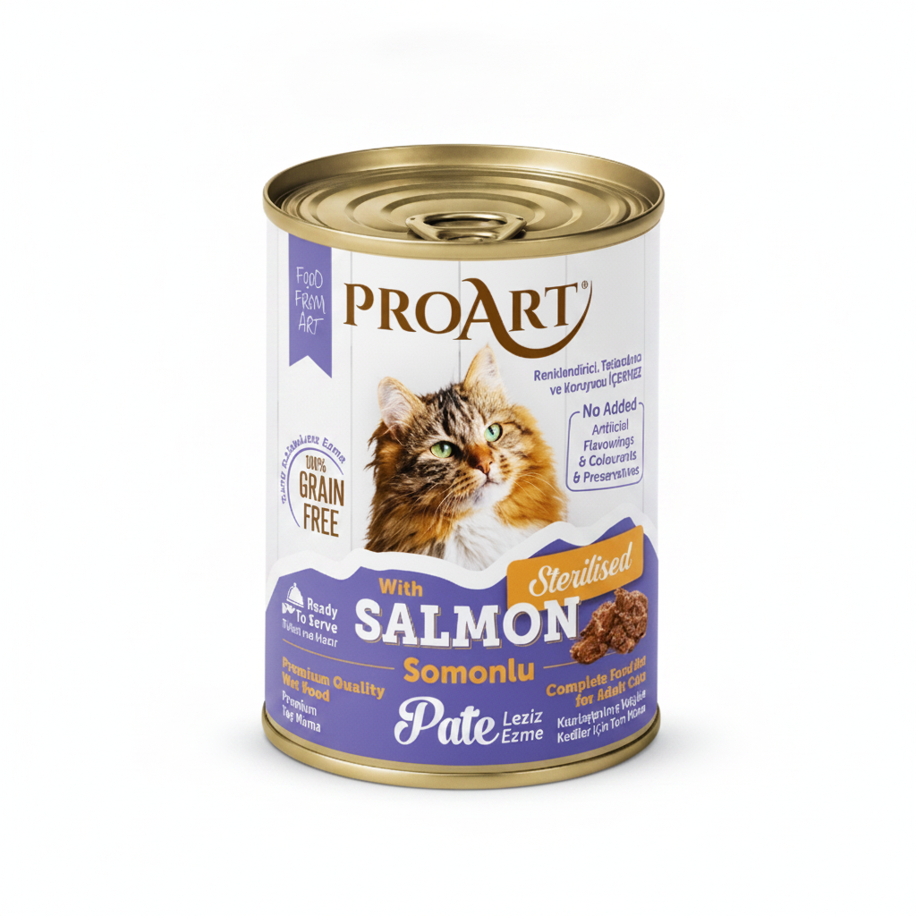 ProArt Sterilized Cat Pâté Wet Food with Salmon 400 g