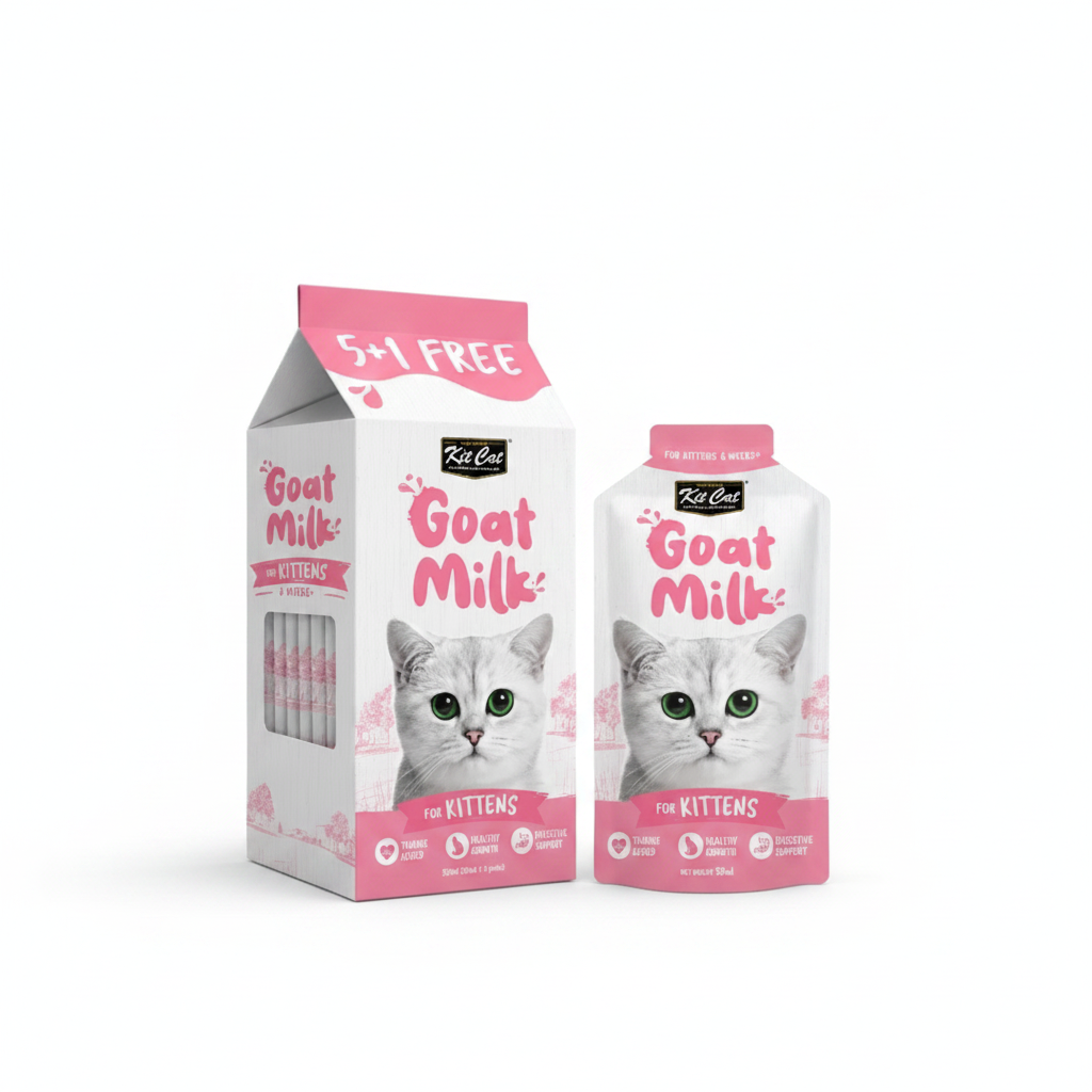 Kit Cat Goat Milk for Kittens 50 ml × 6 (5+1 Free)