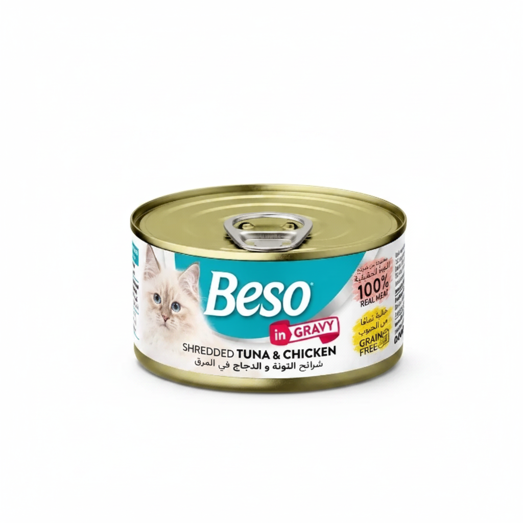 Beso Adult Cat Wet Food with Tuna & Chicken in Gravy 85 g