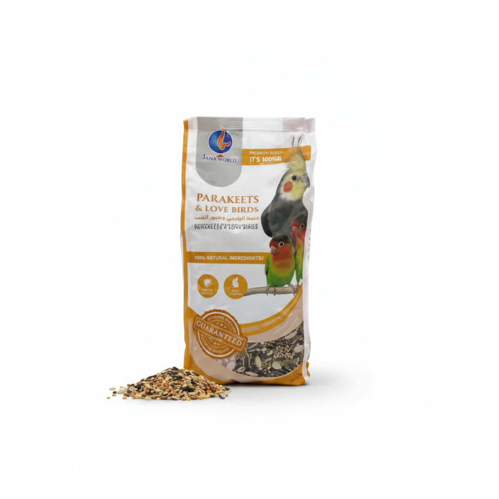 Jana World Bird Food for Cockatiels & Lovebirds – Mixed Seeds, 1kg